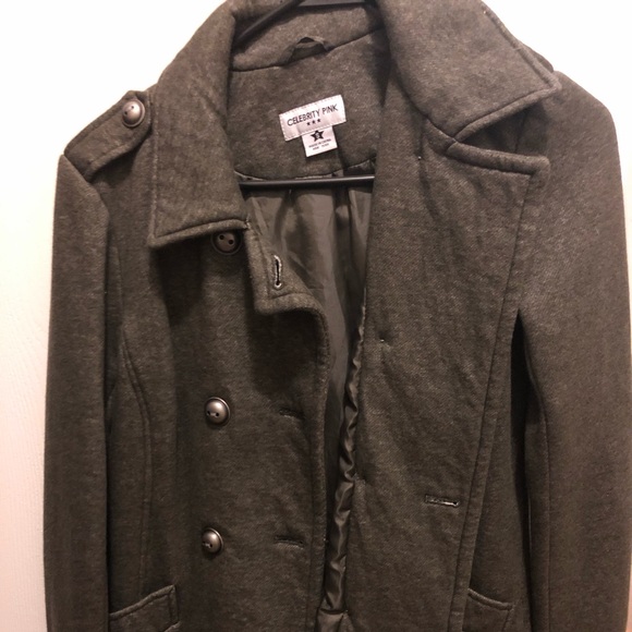Olive green peacoat - Picture 1 of 2